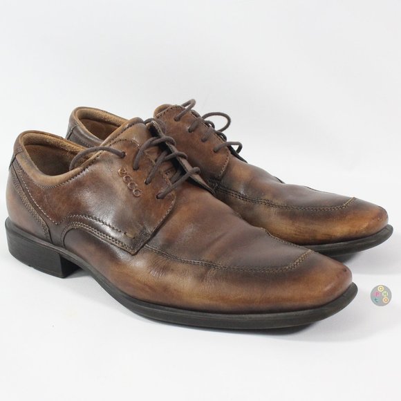 ECCO AUTHENTIC FOOTWEAR MEN'S BROWN SHOES (GXM)